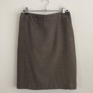 Ann Taylor Taupe Pencil Skirt